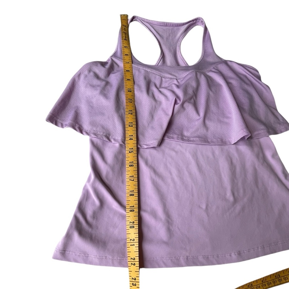 Fabletics Ashlyn Ruffle Tank, Lavender, Medium? - Picture 10 of 10